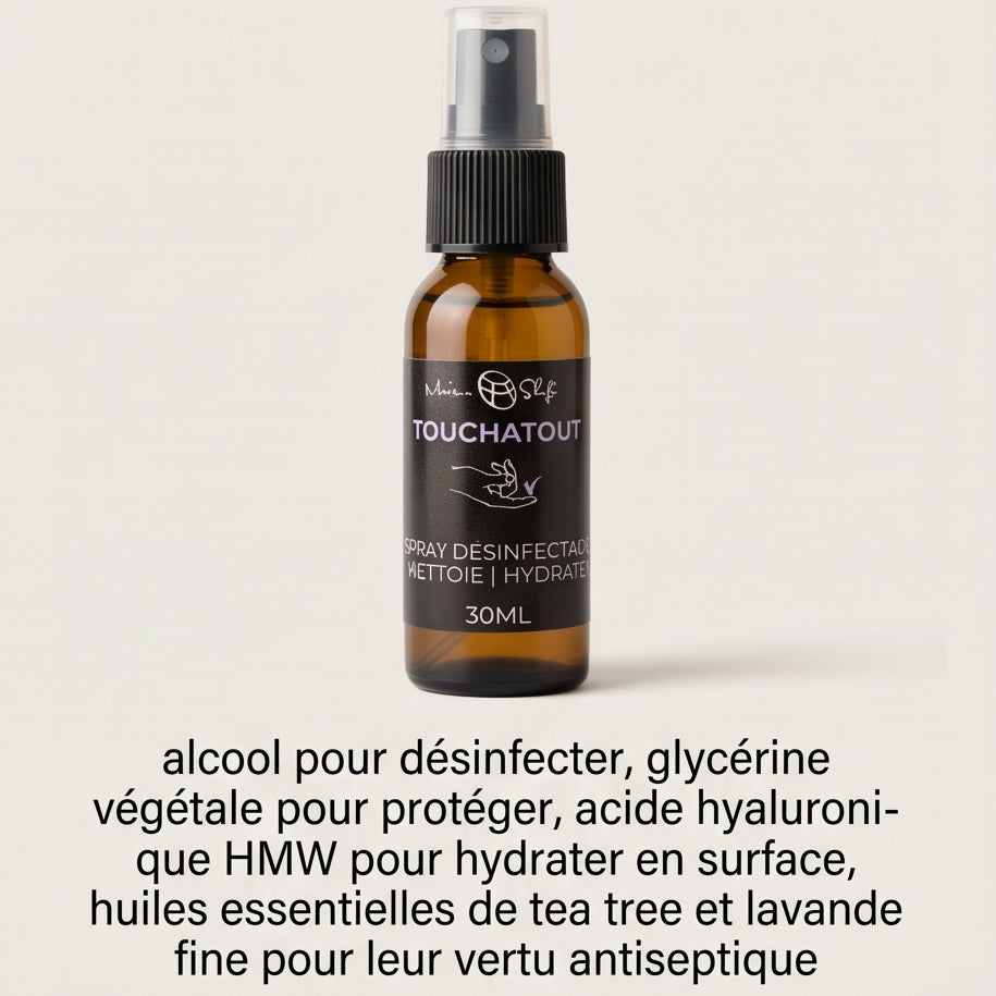Touchatout : spray désinfectant pour les mains (30mL)